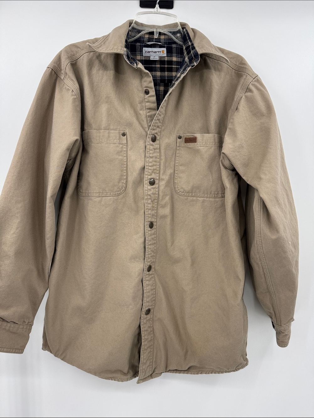 Carhartt | Flannel Lined Canvas Shirt Jacket-Size Medium